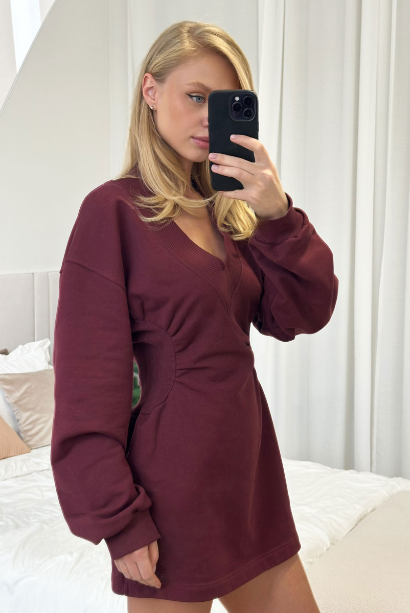 Платье приталенное BURGUNDY Label .B, цвет: burgundy, Dr.25.3.11BRD купить онлайн