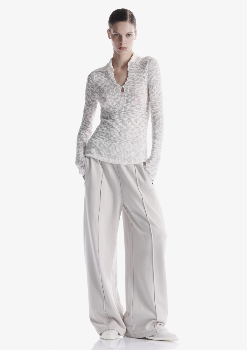 Свитер с широким воротником KRAKATAU, цвет: белый, Sw44-4 купить онлайн