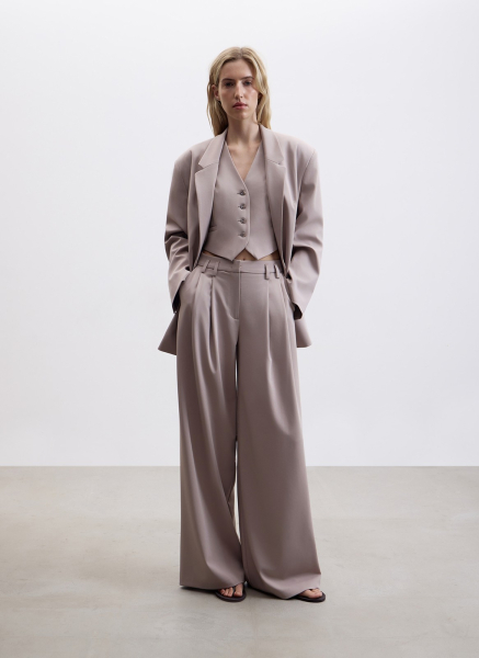 Жакет свободной посадки ALL WE NEED, цвет: Серо-бежевый, 2604W1292-12 купить онлайн