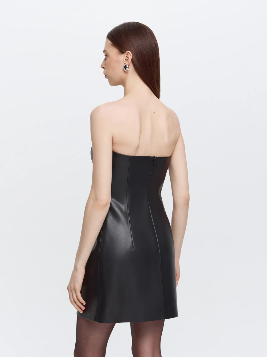 Платье из экокожи ANNA PEKUN, цвет: Черный, 20.2632.900 купить онлайн