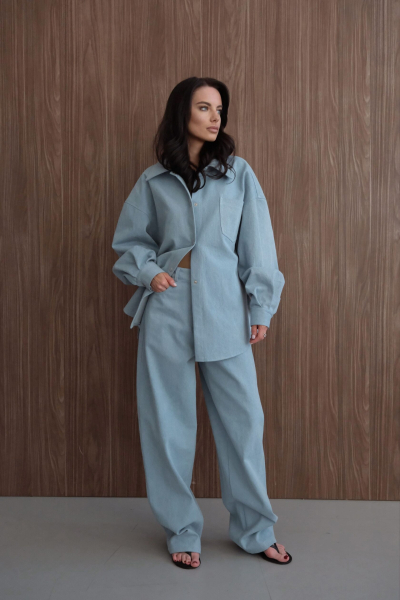 Рубашка оверсайз "Небо" Мини, цвет: голубой, НФ-00000502 купить онлайн