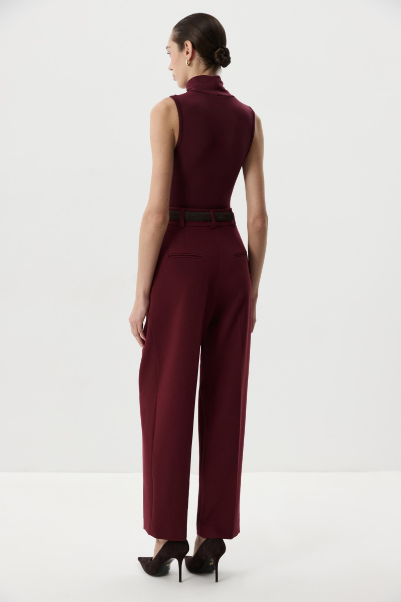 Боди с воротником-стойкой Charmstore, цвет: винный, 217-50865-451 купить онлайн