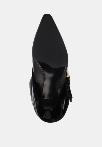 Сапоги рептилия с манжетами SBALO, цвет: Черный SHT83 купить онлайн