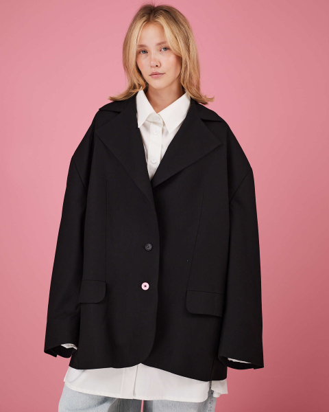 Пиджак макси TABOO, цвет: Черный, Blzr01 купить онлайн