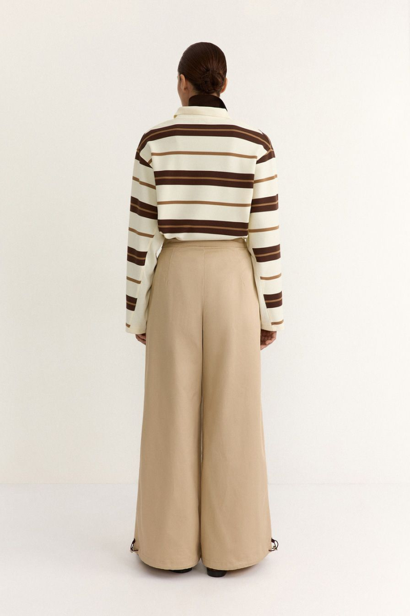 Брюки из 100% хлопка TOPTOP, цвет: бежевый, TT.032.19310.110 купить онлайн