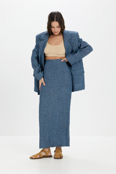 Юбка миди лен