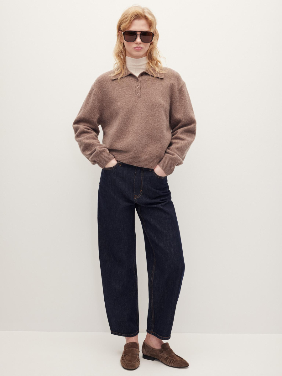 Шерстяной джемпер-поло Chaika, цвет: коричневый, AW25KJ04-45 купить онлайн