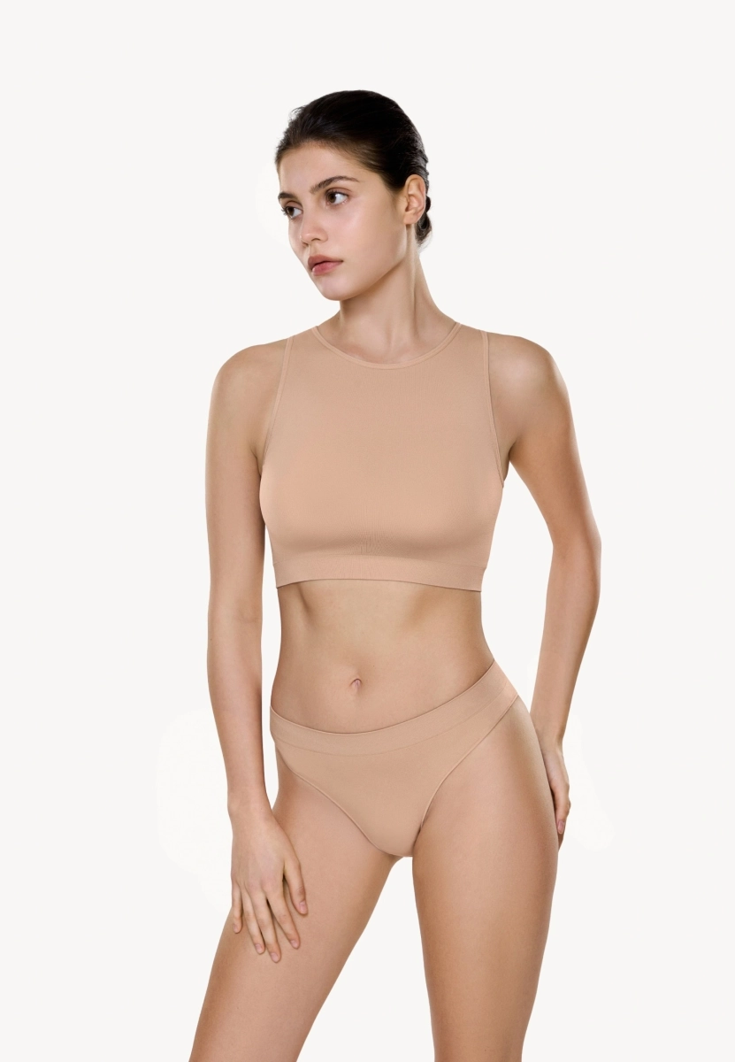 Трусы женские танга бесшовные MUTED, цвет: бежевый 905332.WPAN0022-Beige купить онлайн