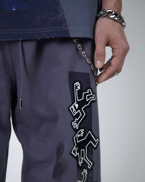 Джоггеры KINO DRAWINGS PATCH DUST BLUE ASIA ST 71, цвет: синий, Ast71.kino-jogg-draw-dustblue купить онлайн