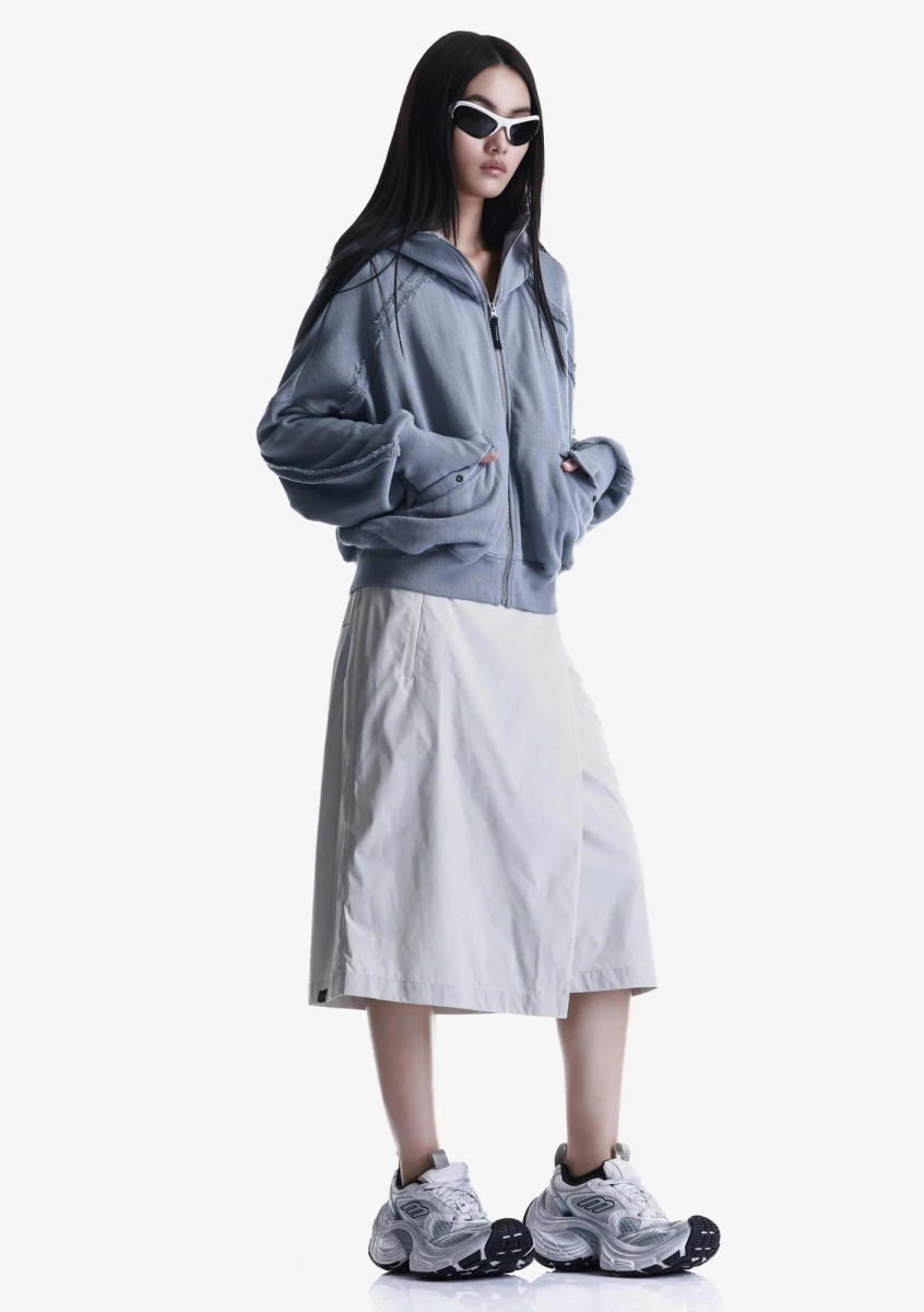 Худи на молнии KRAKATAU, цвет: бледно-голубой, Fw125-63 купить онлайн