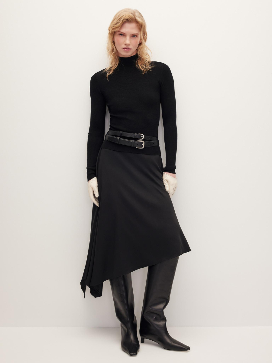 Водолазка из шерсти мериноса Chaika, цвет: Черный, AW25KN01-09 купить онлайн