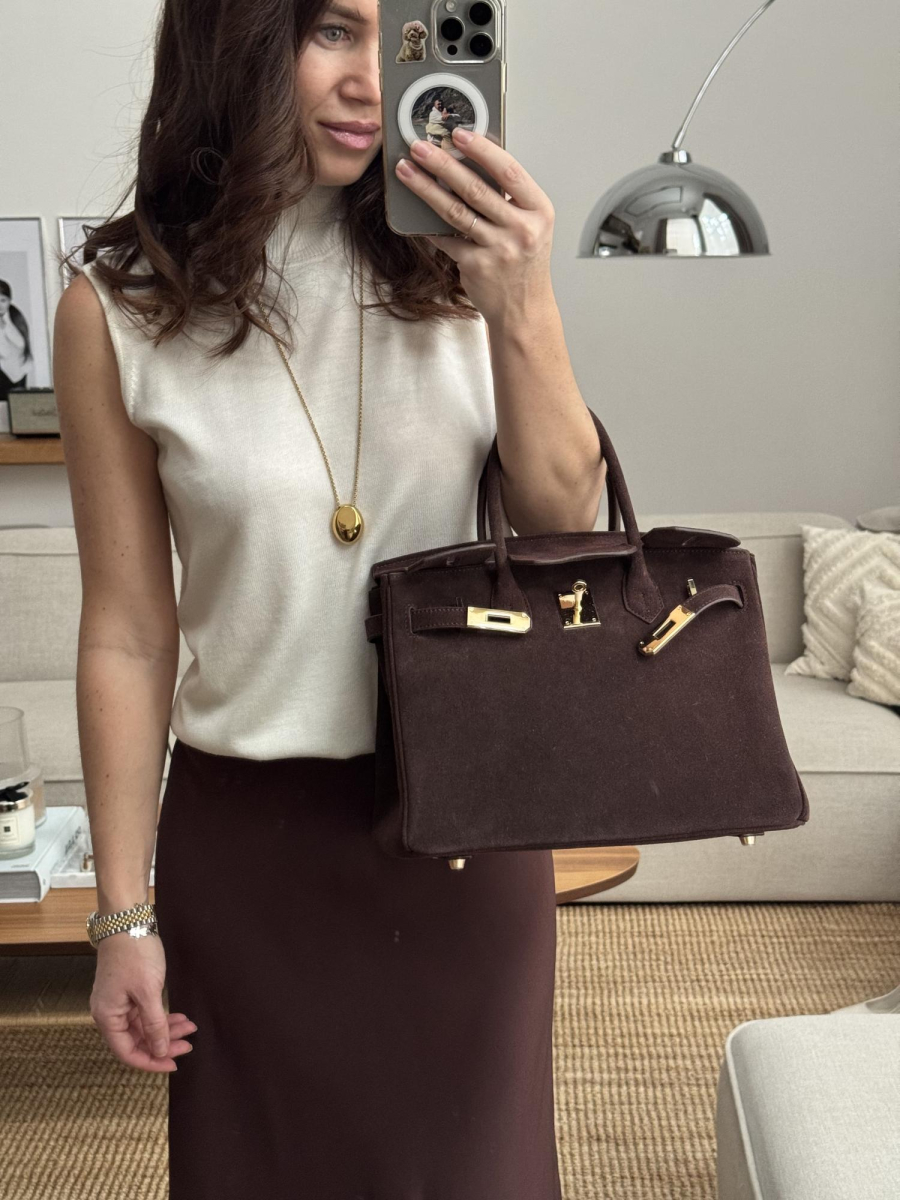 Сумка замшевая brand salad, цвет: коричневый J-704-PHR 8128 купить онлайн