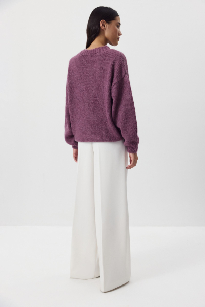 Джемпер из шерсти мериноса Charmstore, цвет: сливовый, 303-41898-680 купить онлайн