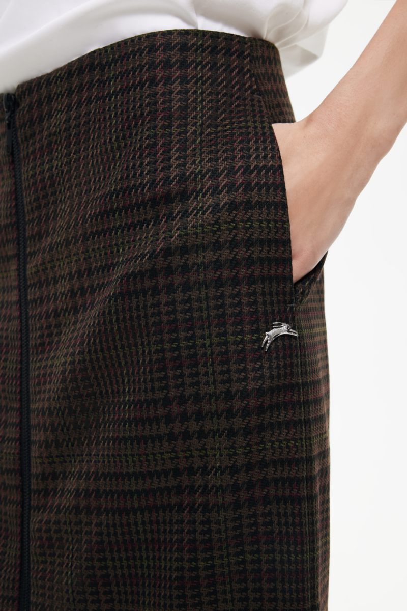 Юбка-карандаш в клетку DREAMS BY ALENA AKHMADULLINA, цвет: хаки, 225102100204275/518000 купить онлайн