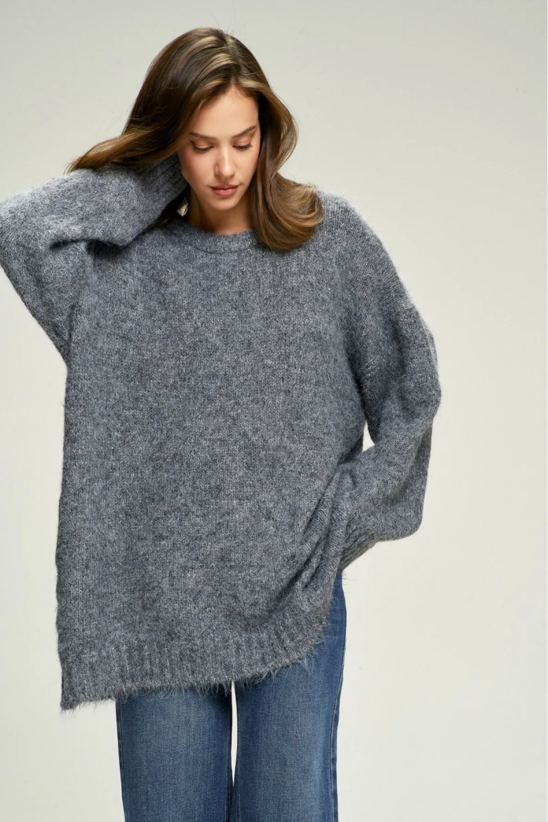 Джемпер Oversized из смесовой шерсти Grey Erist store, цвет: серый, НФ-00002932 купить онлайн