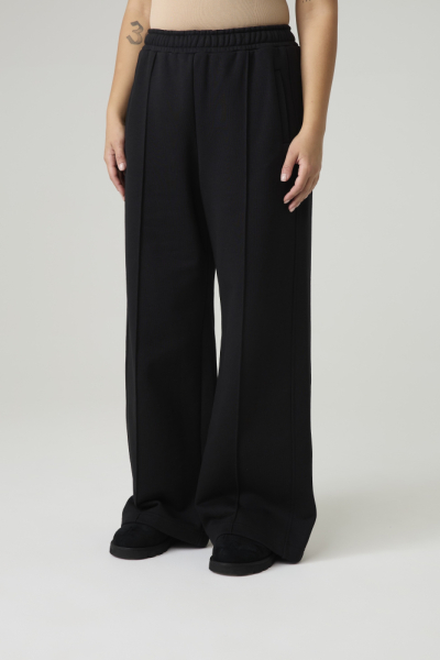 Брюки широкие из футера