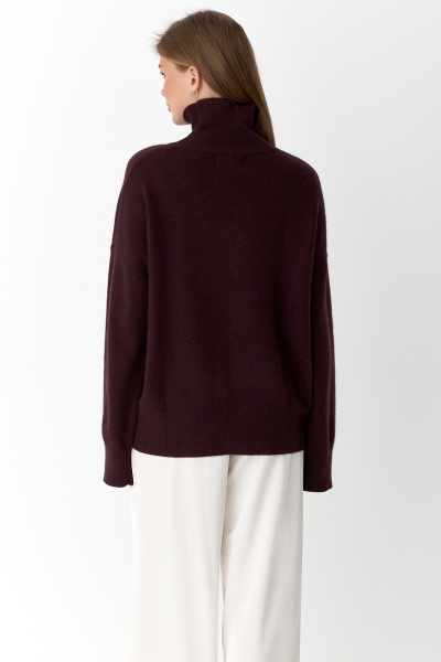 Свитер с широкими рукавами с ангорой Ricoco, цвет: баклажановый, 5032/5 купить онлайн