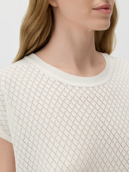 Ажурный джемпер Conso, цвет: белый, KJS 260739 - белый купить онлайн