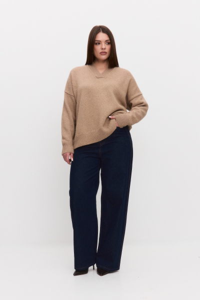 Джемпер вязаный из премиальной шерсти 4forms, цвет: бежевый, 65535 купить онлайн