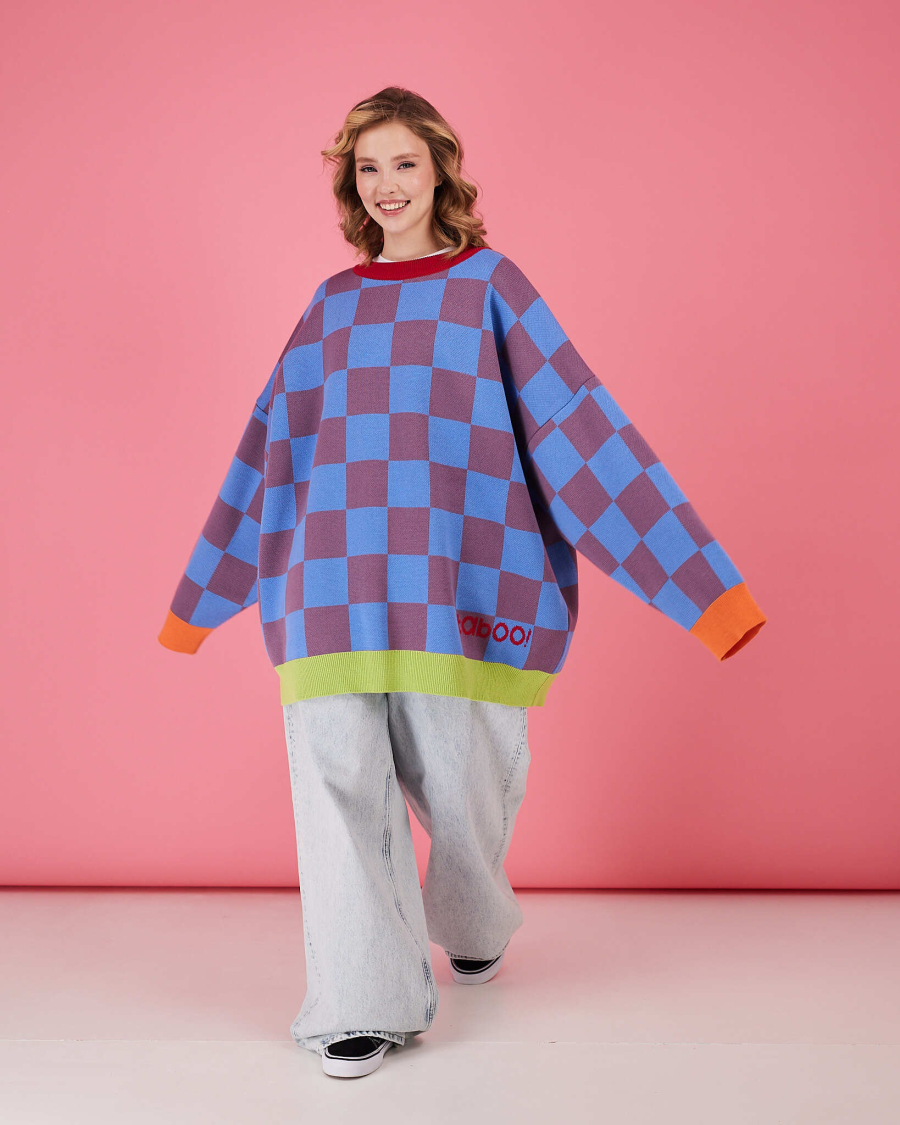 Свитер Городской архив TABOO, цвет: синий, SVcell2 купить онлайн