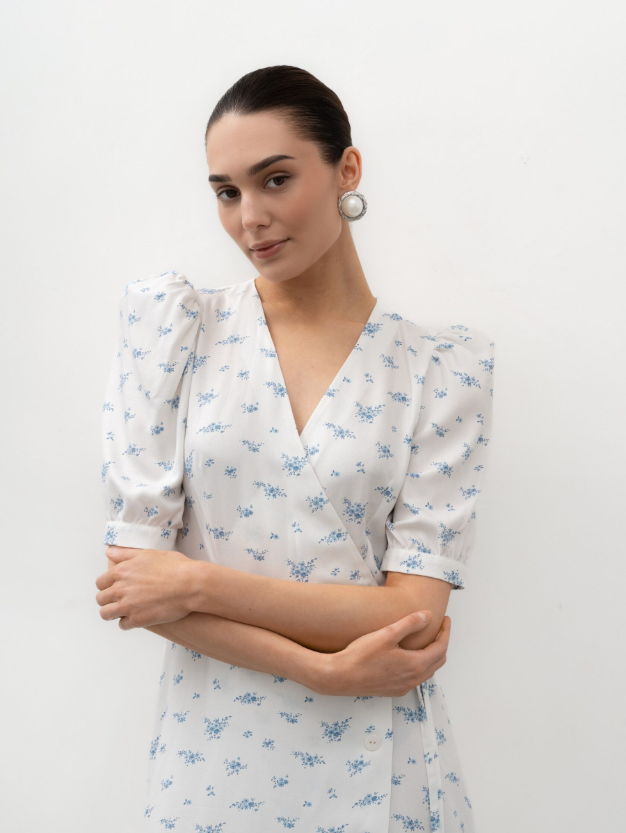 Платье с цветочным принтом TRES, цвет: молочный, НФ-00002756 купить онлайн