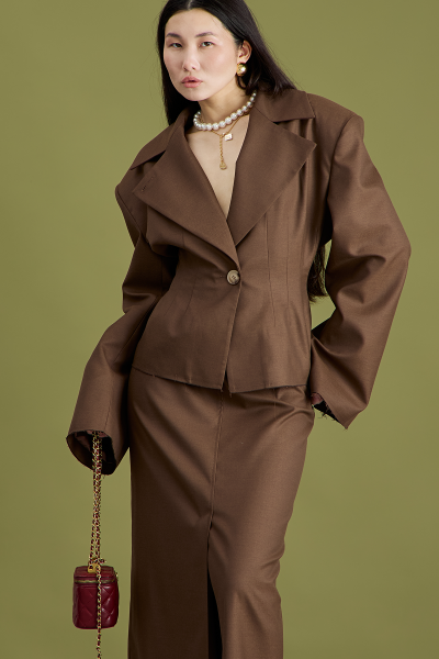 Жакет MIA AIM, цвет: коричневый, MIA736 купить онлайн