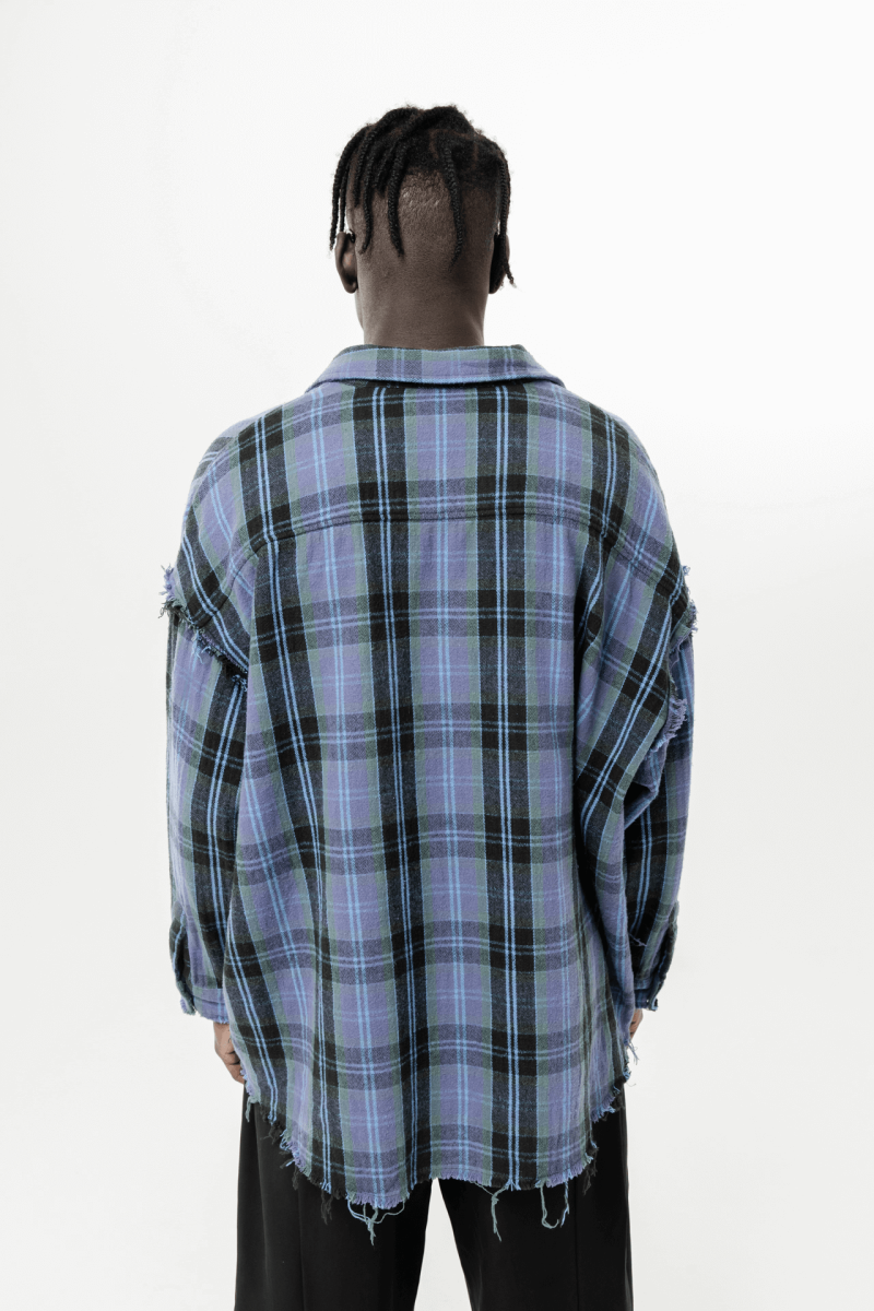 Рубашка Blue "Raw Plaid Shirt"