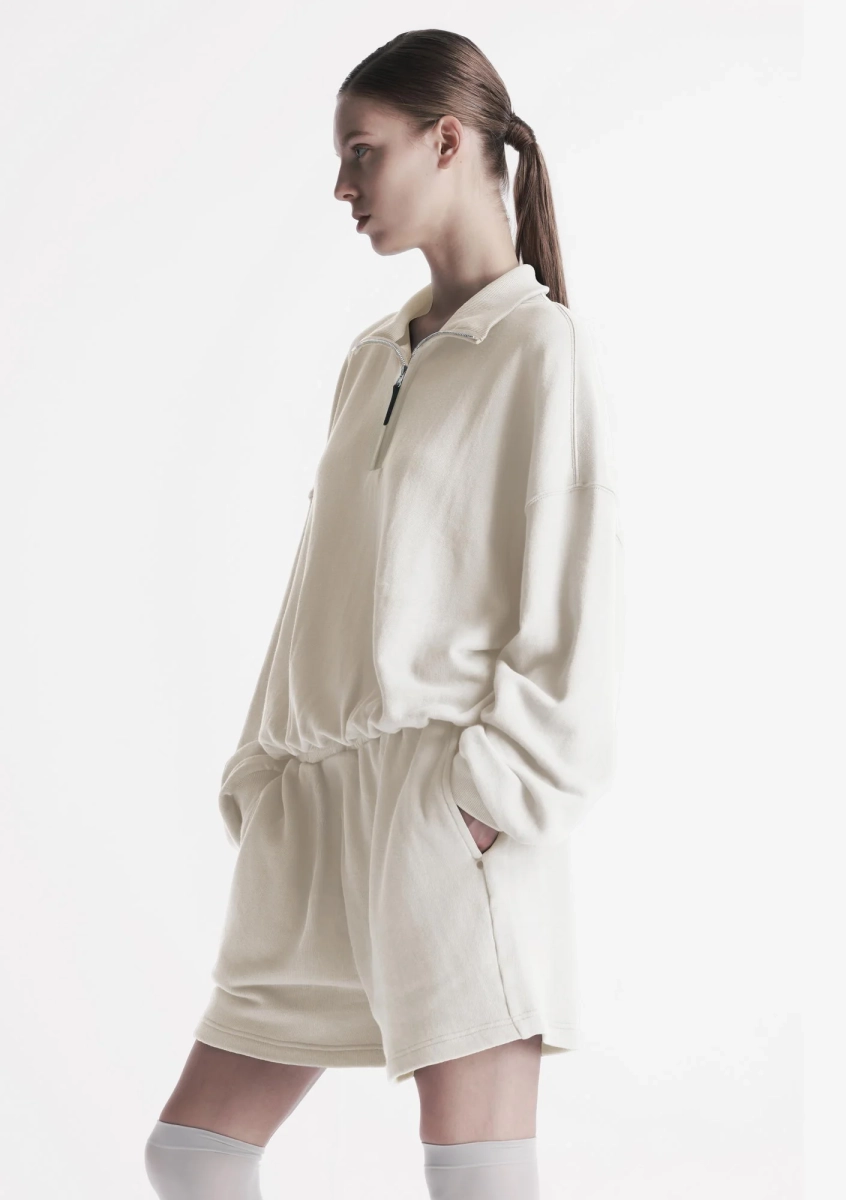 Свитшот на молнии KRAKATAU, цвет: пепельно-белый, Fw123-43 купить онлайн