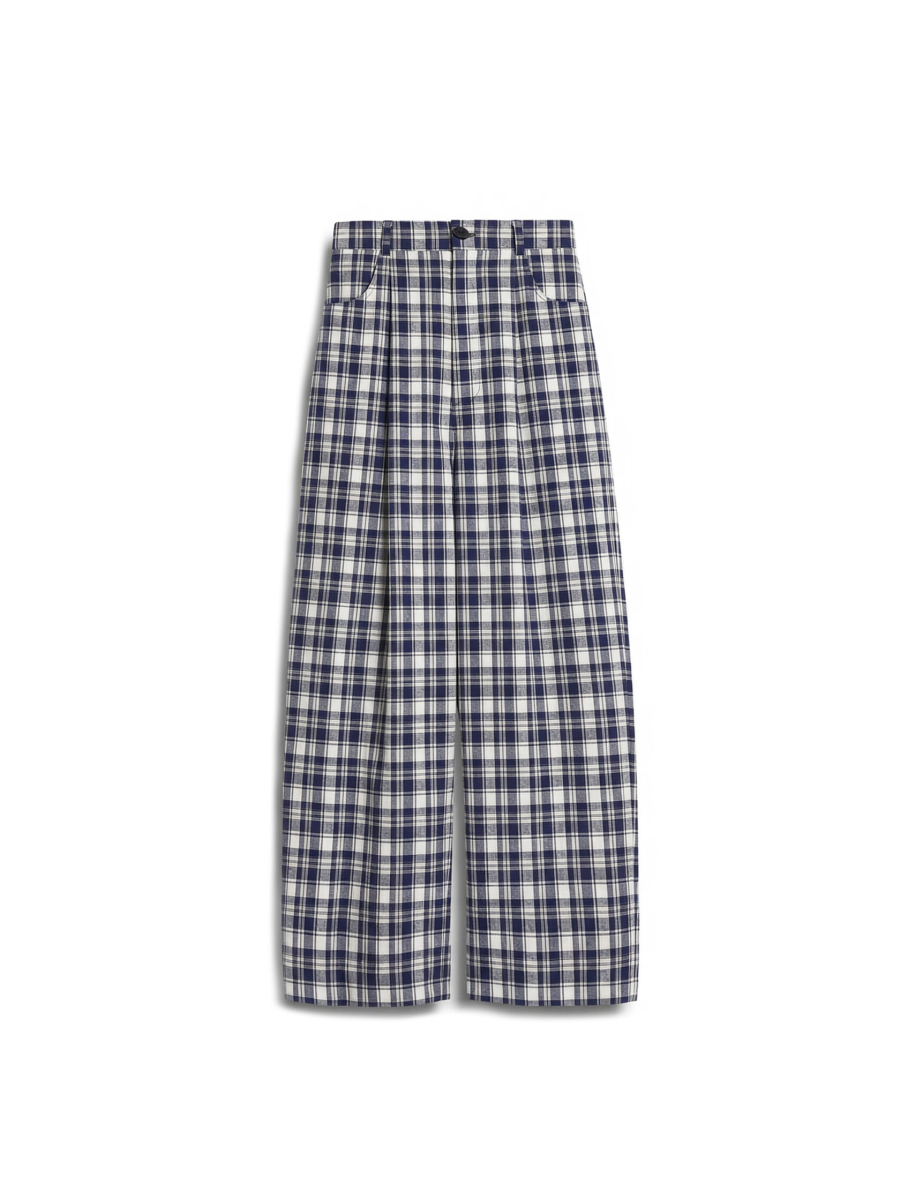 Брюки Патио ТВОЙ АНТИГЕРОЙ, цвет: синий в клетку,  купить онлайн