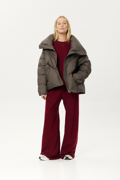 Лонгслив из бархатистого хлопка ABDA, цвет: бургунди, 432511904050 купить онлайн