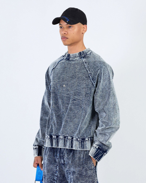 Свитшот OUT SEAMS WASHED BLUE ASIA ST 71, цвет: синий, Ast71.swt-seams-blue купить онлайн