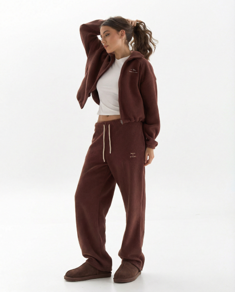 Брюки из трикотажа teddy Alpine Ricoco, цвет: шоколадный, 7026/2 купить онлайн