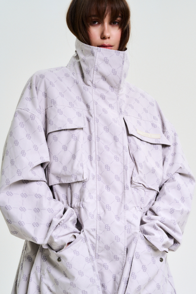 Парка с паттерном LIGHT GREY