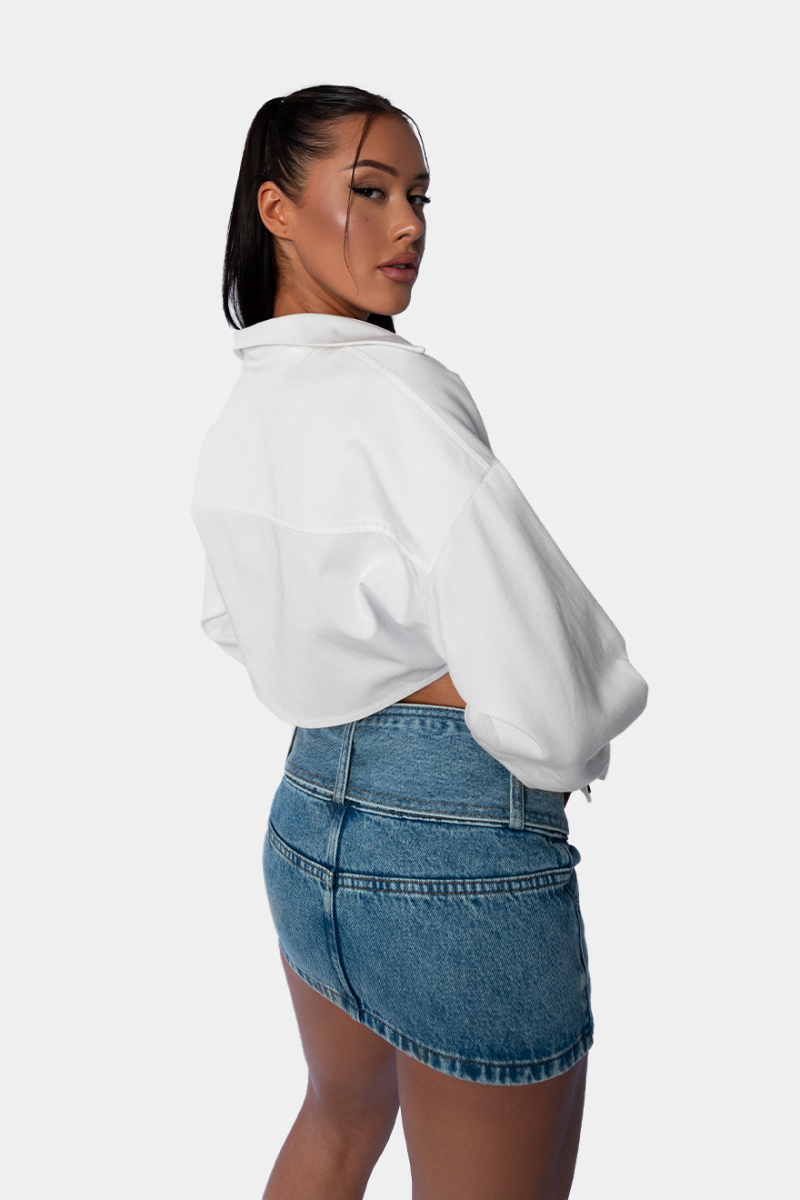 Рубашка Basic Crop qb A QUICK BUCK, цвет: WHITE,  купить онлайн