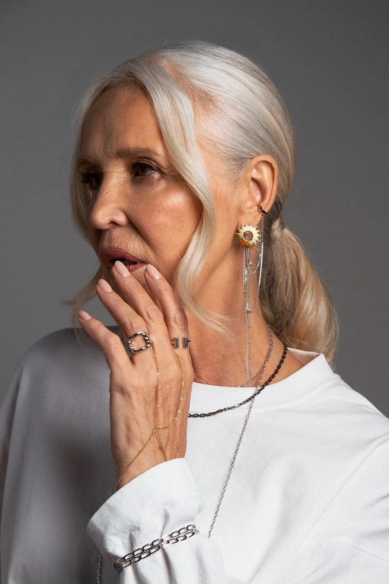 Серебряный браслет-слейв на цепочке на руку gold SBLESKOM, цвет: позолота, 20902 купить онлайн