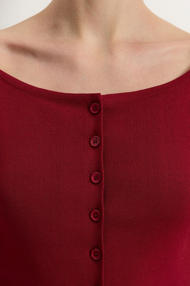 Кардиган из смесовой вискозы TOPTOP, цвет: Бордовый TT.051.17424.330 |новая коллекция купить онлайн