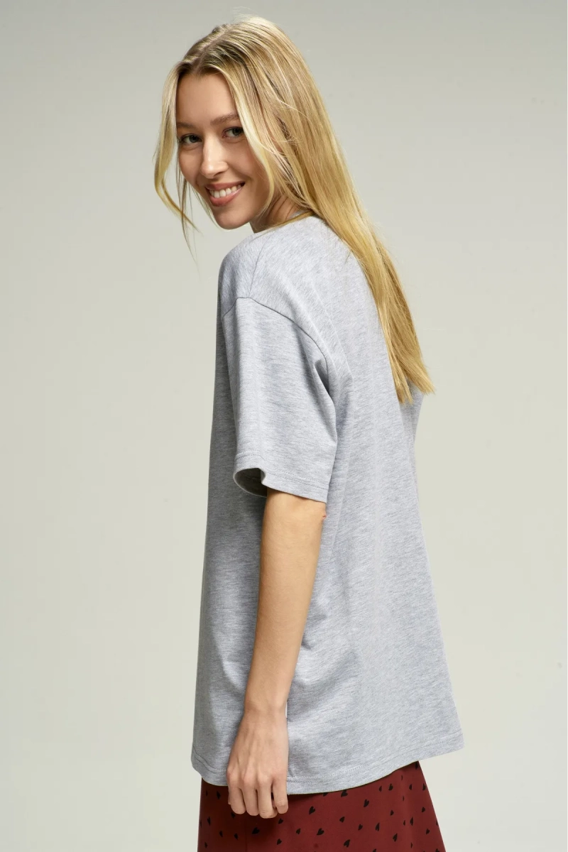 Футболка Pleasure Grey Melange Erist store, цвет: серый, НФ-00002922 купить онлайн