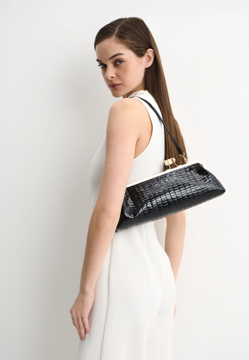 Сумка-клатч рептилия SBALO, цвет: Черный YL63158 купить онлайн