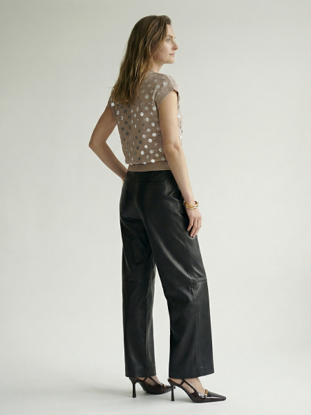 Кофта с пайетками SAGAS, цвет: светло-коричневый, 3400205 купить онлайн