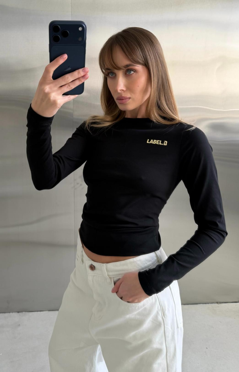 Лонгслив слим-фит