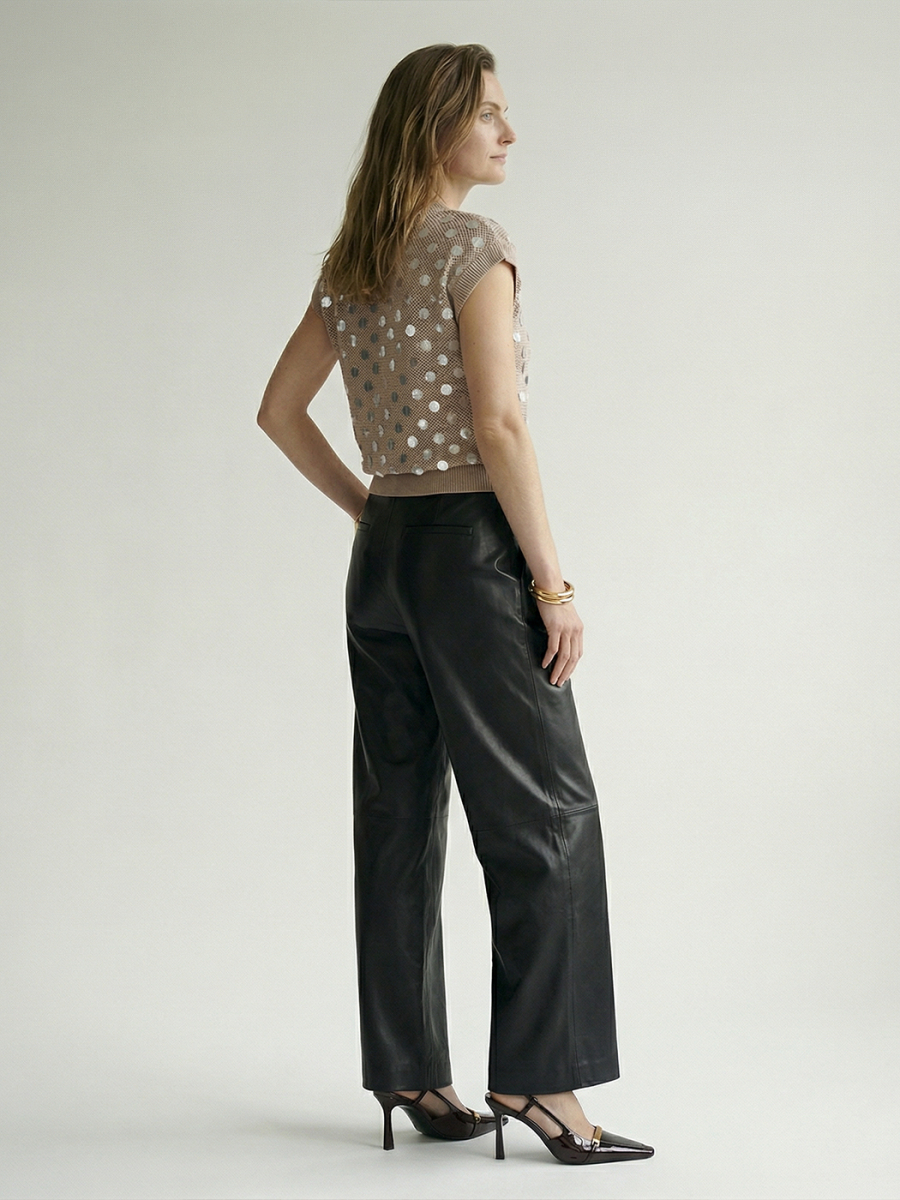 Кофта с пайетками SAGAS, цвет: светло-коричневый, 3400205 купить онлайн