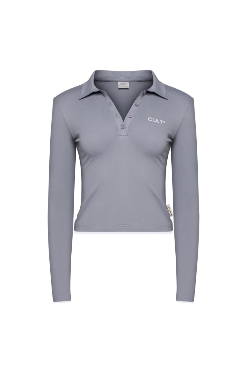 Поло с длинным рукавом Flitter CULT, цвет: серый,  купить онлайн