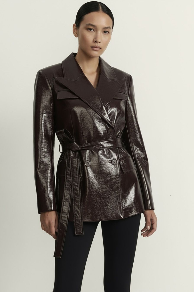 Пиджак из экокожи