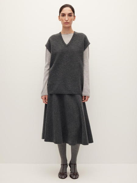 Юбка Lounge из шерсти мериноса Chaika, цвет: графитовый, AW25KS02-14 купить онлайн