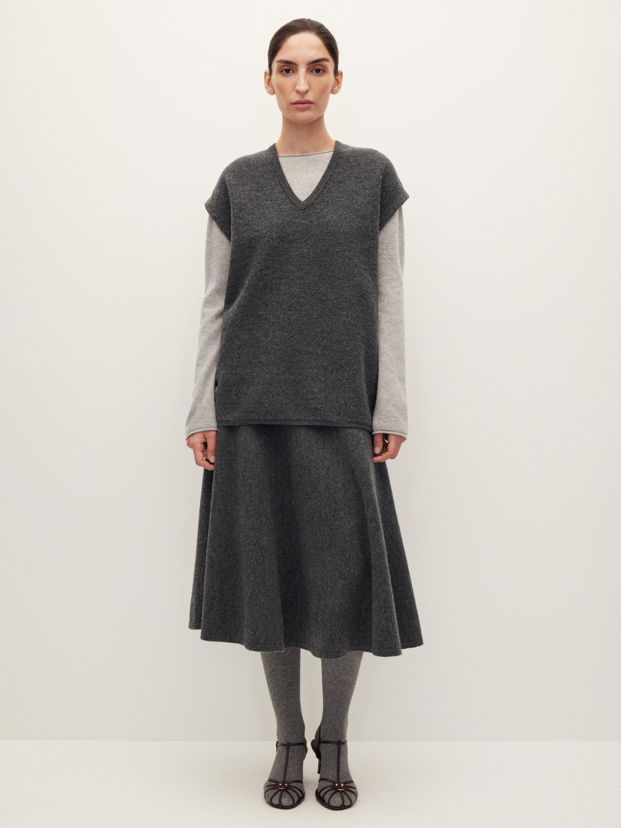 Юбка Lounge из шерсти мериноса Chaika, цвет: графитовый, AW25KS02-14 купить онлайн