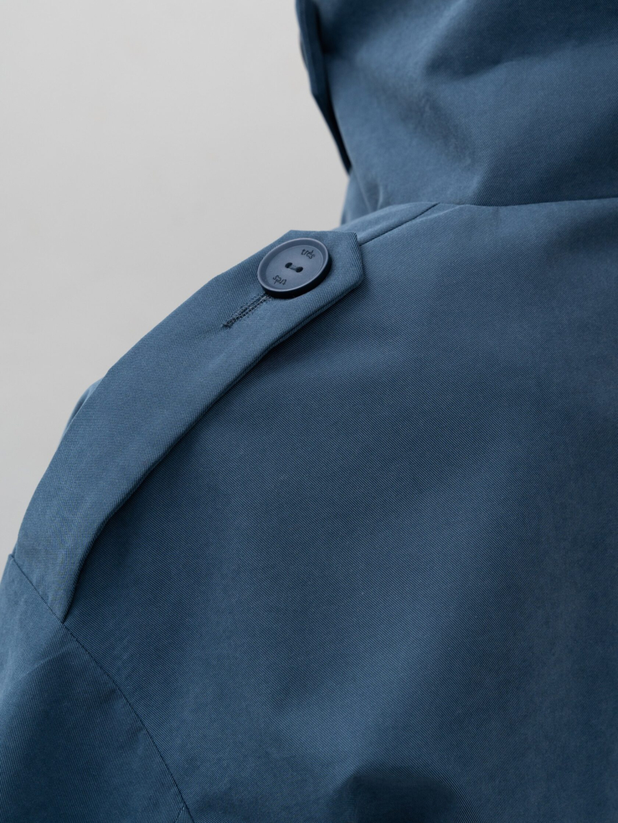 Тренч укороченный TRES, цвет: синий, НФ-00002749 купить онлайн