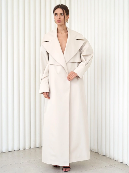 Тренч оверсайз I.B.W., цвет: молочный, CO053 купить онлайн