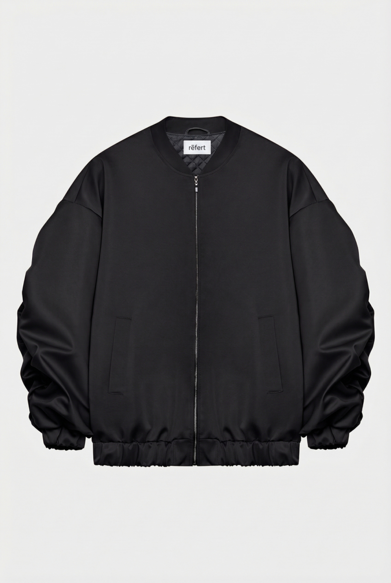 Бомбер утепленный из сатина