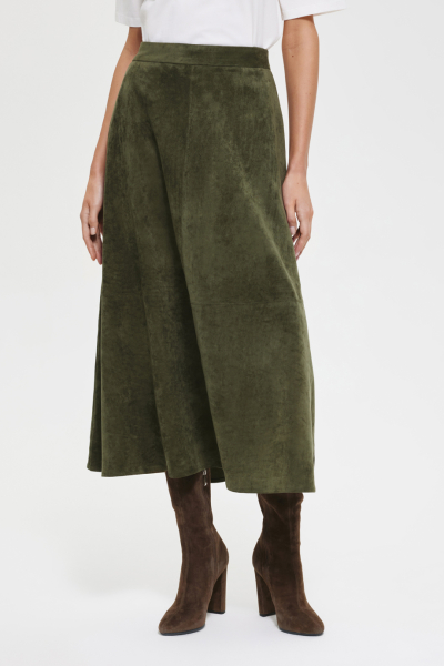 Юбка из экозамши DREAMS BY ALENA AKHMADULLINA, цвет: хаки, 225102100204282/118000 купить онлайн