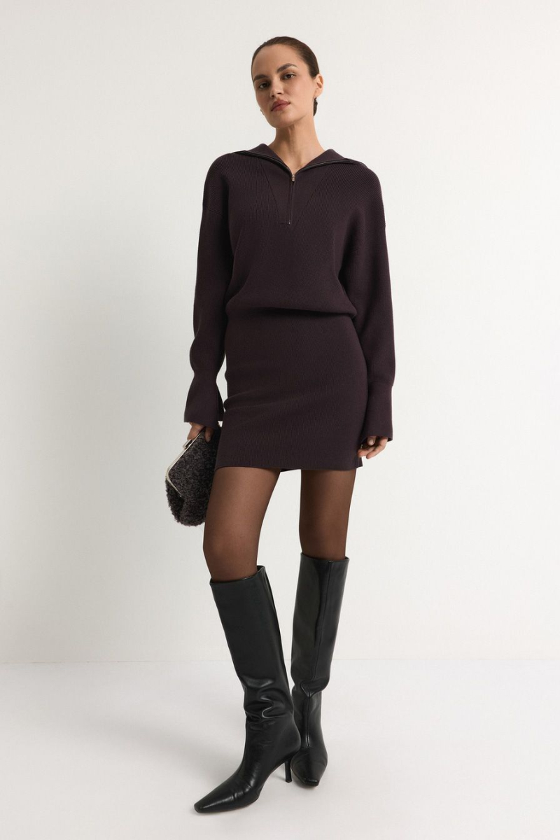 Платье из смесовой вискозы TOPTOP, цвет: коричневый, TT.010.17829.700 купить онлайн